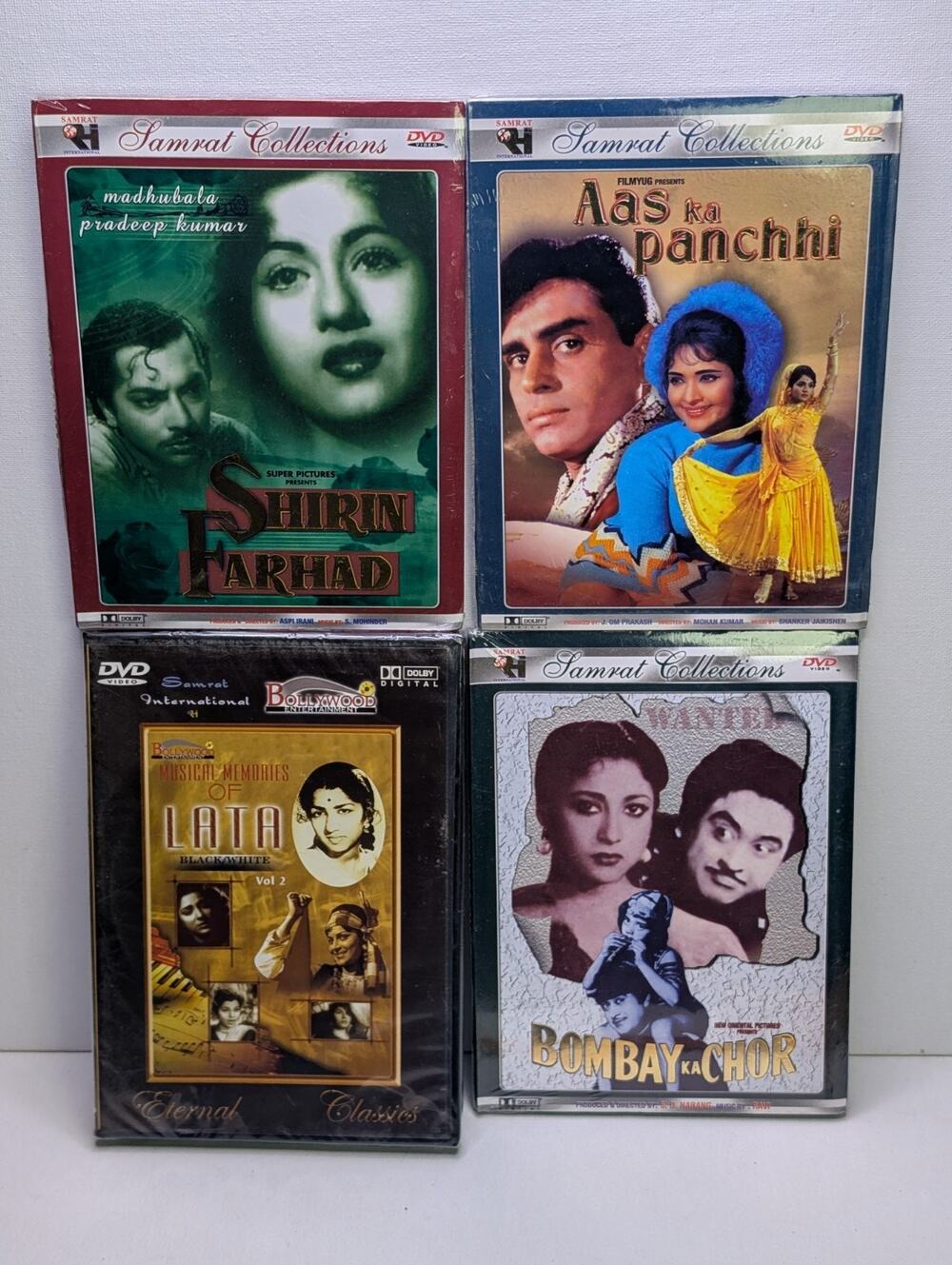 4 Sealed Hindi Bollywood DVDs Shirin FarhadAas Ka Panchhi Bombay Ka Chor Lata